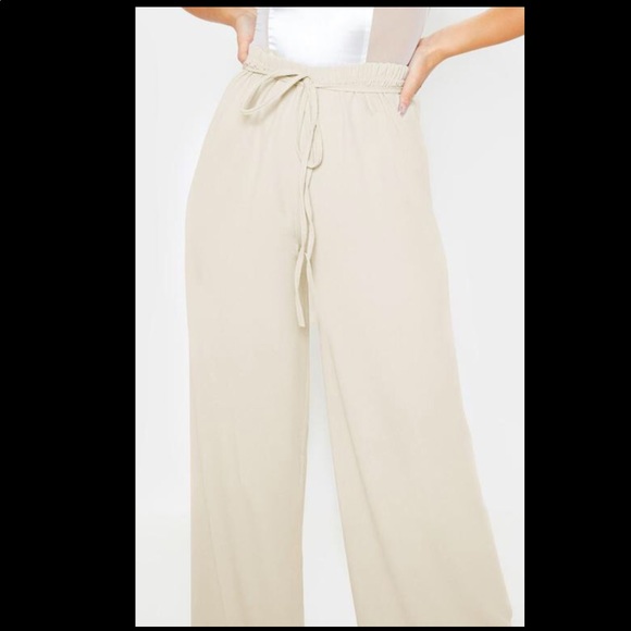 Tie Waist Wide Leg Trousers - Picture 2 of 9